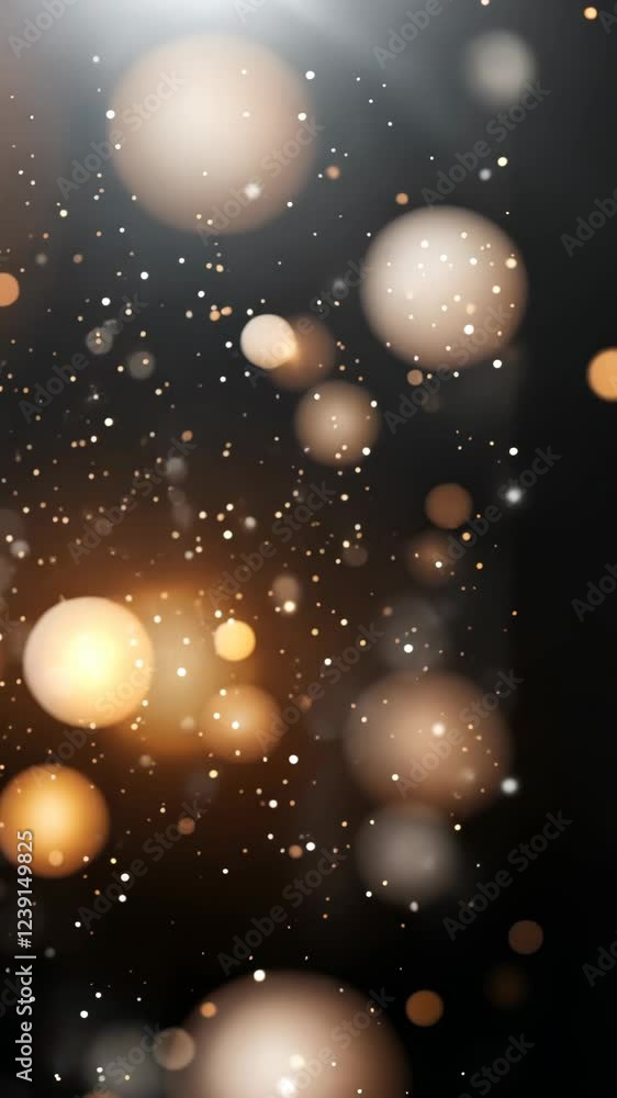 Poster this display features radiant golden lights blending with shimmering particles, creating a magical n