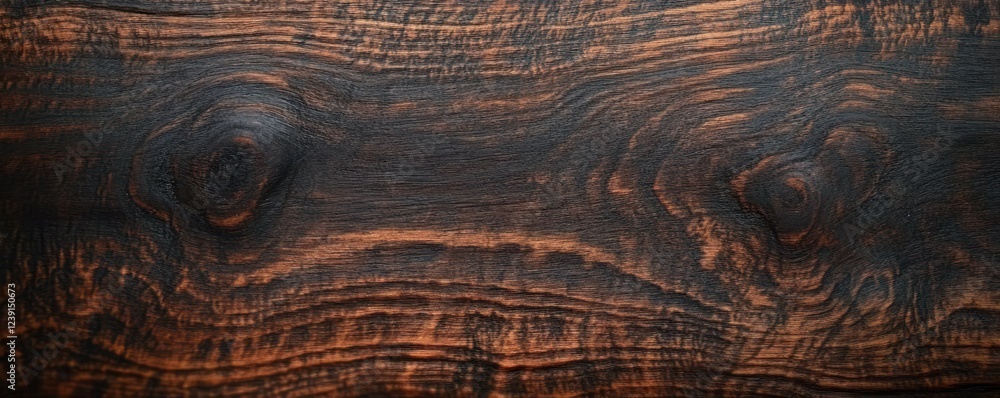 Poster walnut wood texture background showcasing intricate grain patterns with dark wooden surface and hype