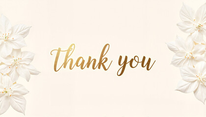 Elegant thank you card design with embossed flowers, appreciation concept.