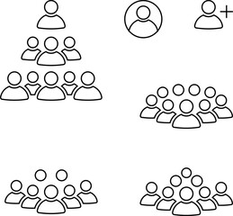 Group of people icons. Team icons set. People. Employee people group icon team staff. User profile symbol. Group of people or group of users. Persons symbol. Vector illustration .