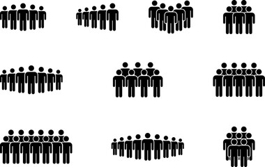 Group of people icons. Team icons set. People. Employee people group icon team staff. User profile symbol. Group of people or group of users. Persons symbol. Vector illustration .