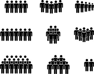 Group of people icons. Team icons set. People. Employee people group icon team staff. User profile symbol. Group of people or group of users. Persons symbol. Vector illustration .