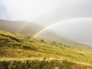 Rainbow Over Irish Ruins