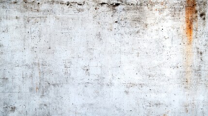 Obraz premium A textured concrete wall with a faded white surface, showcasing subtle imperfections and a hint of rust.