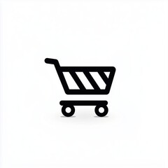 Minimalist Shopping Cart Icon - Functional Design Element