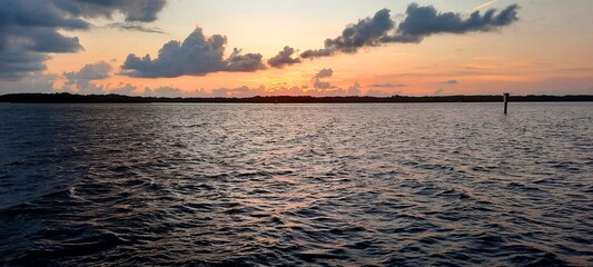 sunset over the sea