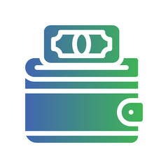 wallet flat gradient icon