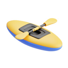 Canoe boat sport equipment 3D icon