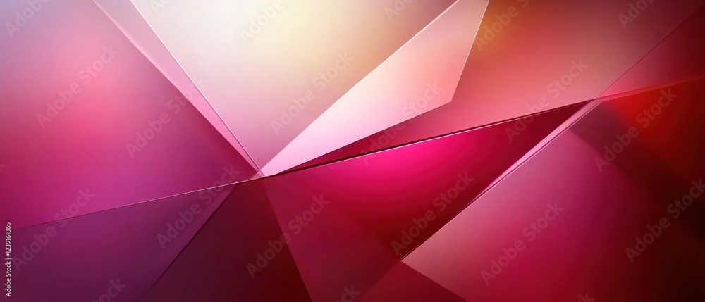 Poster Abstract geometric design with gradient colors and sharp edges creating a modern look