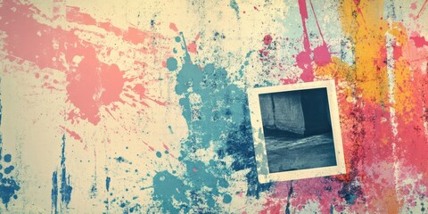 Abstract Paint Splatter Background With Photo