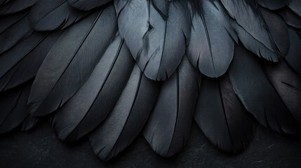 Soft and slender Black feathers, Very exquisite details