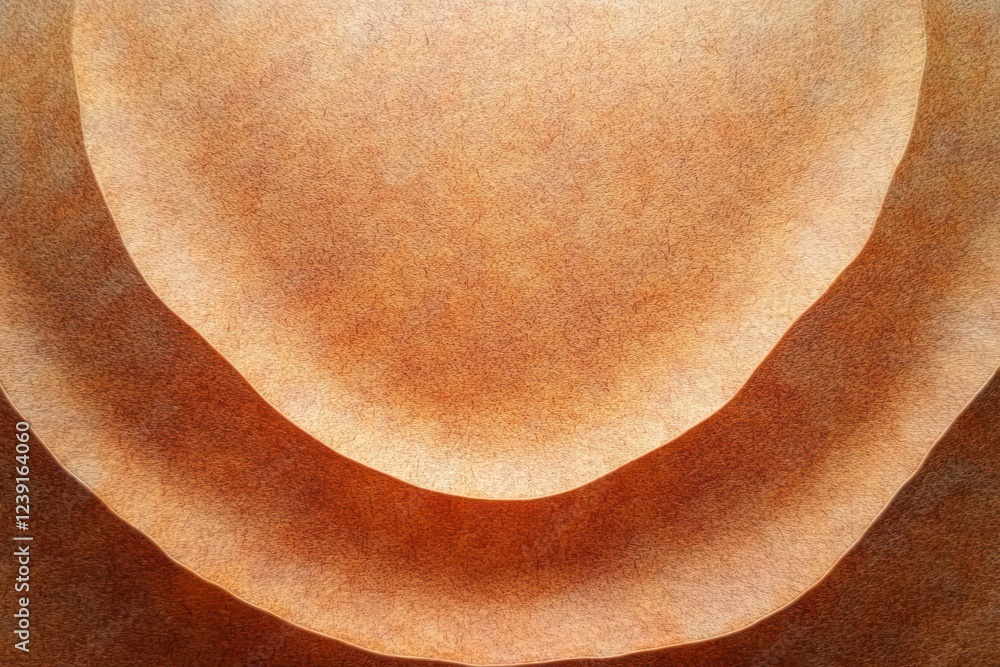Aufkleber natural brown paper texture background minimalist design soft diffused lighting circular patterns