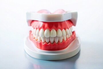 Obraz premium Plastic Jaw Model Tilt-Shift Photography for World Dentist Day