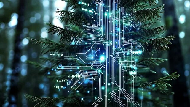 Exploring the fusion of nature and technology in a forest environment