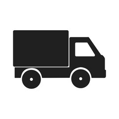 Delivery car icon. Truck symbol. Service pictogram, flat vector sign isolated on white background. Simple vector illustration for graphic and web design.