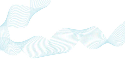 Abstract vector background with blue wavy lines. Blue wave background. Blue lines vector illustration. Curved wave. Abstract wave element.	