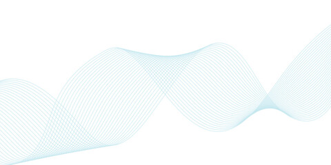 Abstract vector background with blue wavy lines. Blue wave background. Blue lines vector illustration. Curved wave. Abstract wave element.	