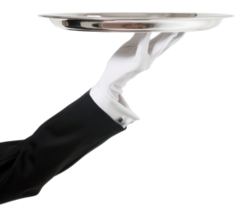 PNG Tray elegant waiter silver.