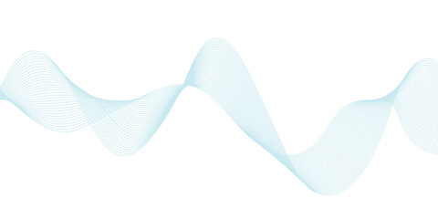 Abstract vector background with blue wavy lines. Blue wave background. Blue lines vector illustration. Curved wave. Abstract wave element.	