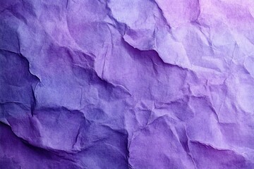 Fototapeta premium Crumpled Purple Paper Texture Background with Faded White Grunge Border