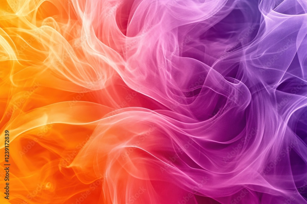 Poster abstract flowing gradient colorful smoke effect background with smooth transition of colors