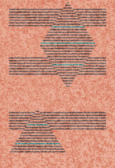 Kilim and Navajo Vector Carpet modern Pattern with trending colors in high resolution
