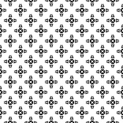 Black and white seamless abstract pattern. Background and backdrop. Grayscale ornamental design.