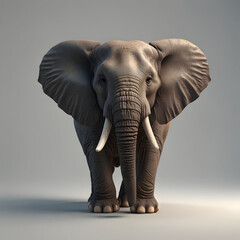 Obraz premium Fun elephant 3D Illustration on white