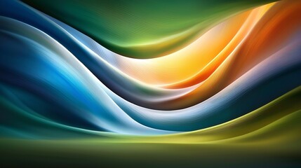 Fototapeta premium Vibrant flowing waves of color in a dynamic abstract composition with smooth gradients