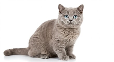 Adorable Grey Kitten Blue Eyes Pet Fluffy Cute Domestic Cat