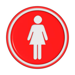 Woman button 3D