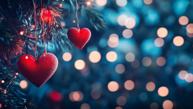 A picturesque photo of love hearts for Valentine's Day, suitable for greeting cards