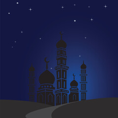 Sacred Silhouettes: Small Mosque Vectors for Elegant Designs