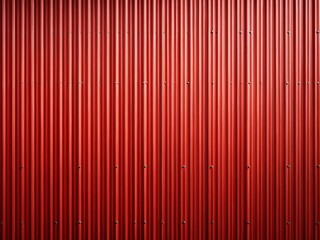 Rustic Red Corrugated Metal Surface Background