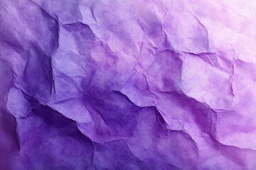 Fototapeta premium Purple Crumpled Paper Texture Background with White Grunge Border