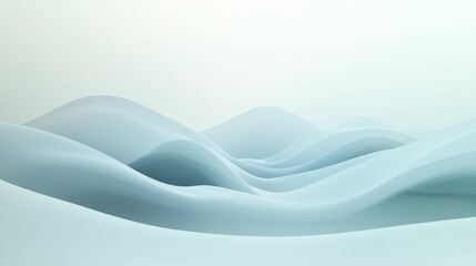 Serene abstract landscape with soft blue waves for tranquil inspiration and background design