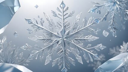 Frosted Crystal Background – Ice Fractal Textures for Winter Campaigns and Luxury Beauty Branding