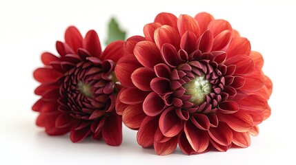 A vibrant red daisy with layered petals,