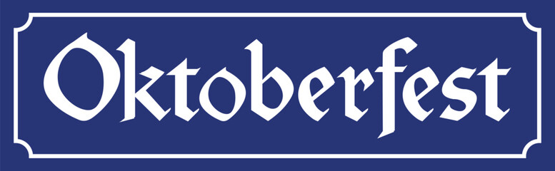Oktoberfest beer festival logo. Traditional beer festival