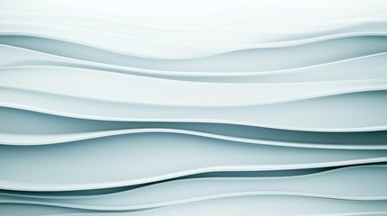 Obraz premium Abstract minimalist layered waves in light blue tones