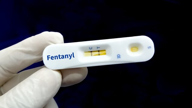 Fentanyl, a highly potent synthetic piperidine opioid drug primarily used as an analgesic. It is 30 to 50 times more potent than heroin and 100 times than morphine.