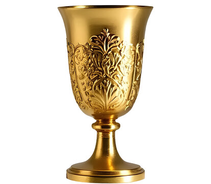 decorative golden goblet png clipart cutout transparent isolated