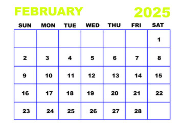 2025 february months calendar png file transparent background