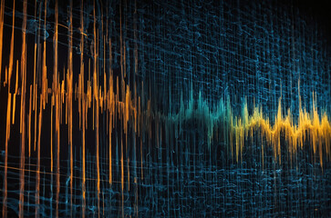 Abstract representation of sound waves or music