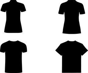 male and female t shirt templates