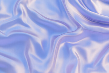 Fototapeta premium Close-up of silky textures with shimmering light reflecting on fabric in soft purple hues