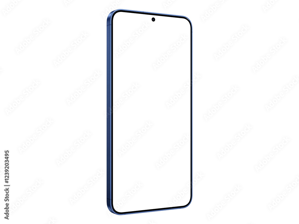 Canvas Prints photo of smartphone similar to android device without background. navy color. template for mockup