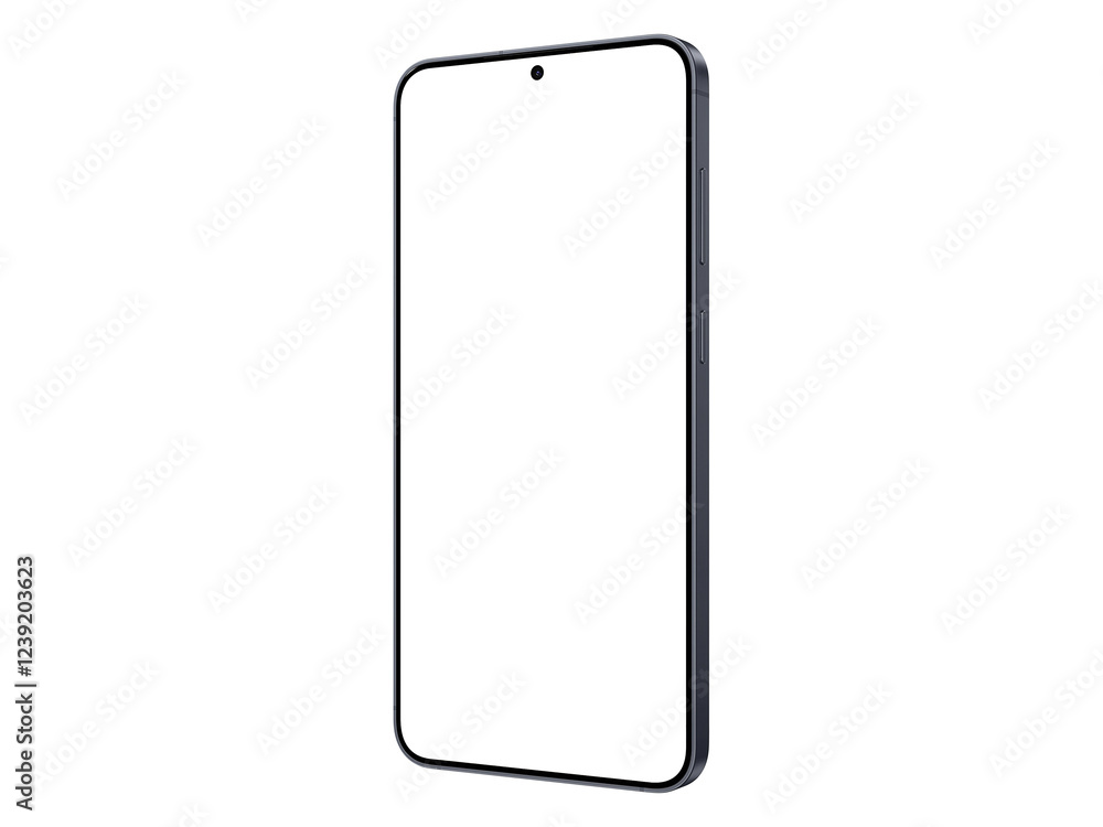 Canvas Prints photo of smartphone similar to android device without background. blue black color. template for moc