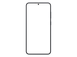 Photo of smartphone similar to android device without background. Blue black color. Template for...