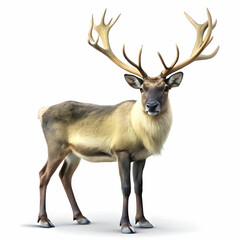 Fototapeta premium reindeer on white background
